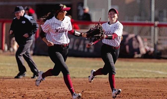 CWU's Jillian Hampson (left) and Kate Hopkins are set to play host to Western Oregon in a four-game series this weekend in Ellensburg, Wash.