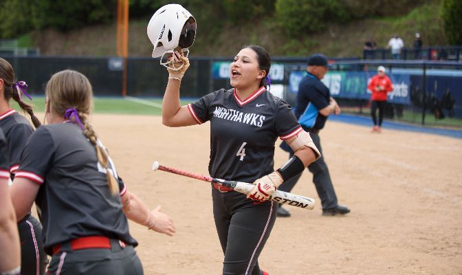 NNU's Clarissa Moreno capped a two-out, five-run rally in the top of the sixth with her fifth home run of the season.