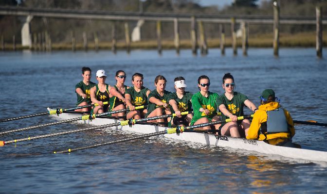 Cal Poly Humboldt earned GNAC Team of the Week honors after taking three race wins and a second place at the Husky Open in Seattle. | Photo by Elliott Portillo/Cal Poly Humboldt Athletics
