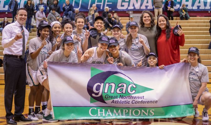 Alaska Anchorage improve to 6-1 all-time in GNAC Women's Basketball Championships title games. Photo by Matthew Breshears.