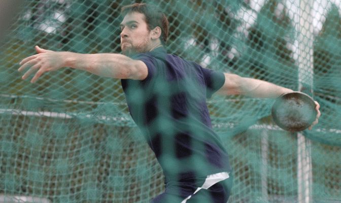 WWU's Ryan Macdonald set GNAC record in the discus last Saturday with a throw of 177-5.