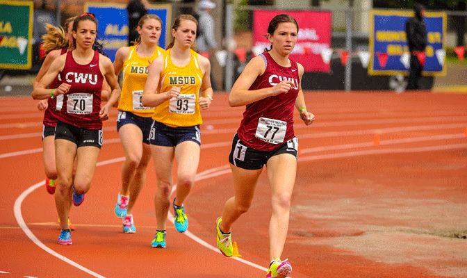 Megan Rogers of Central Washington (77) posted a provisional national qualifying time last weekend in the 10,000 meters.