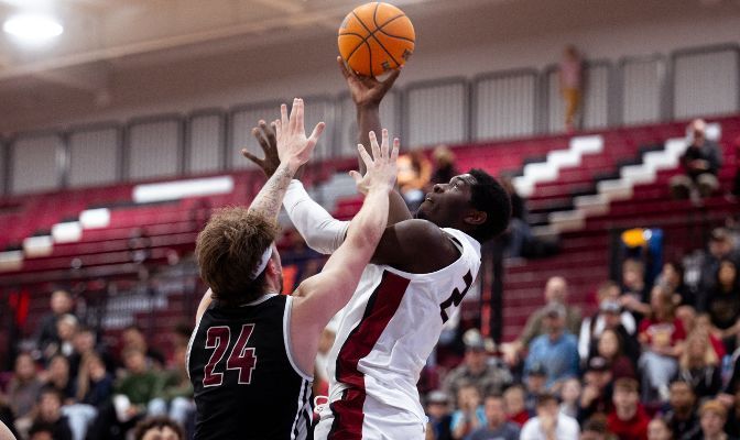 CWU's Samaad Hector (right) and SPU's Shaw Anderson (24) will square off in a quarterfinal matchup on Thursday night at 7:30 p.m. (PT).