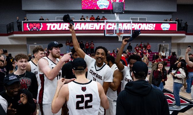 Central Washington became just the second team, men's or women's, to win a GNAC Championships title on its home court with a 78-69 victory over Alaska Anchorage on Saturday. | Photo by Jacob Thompson