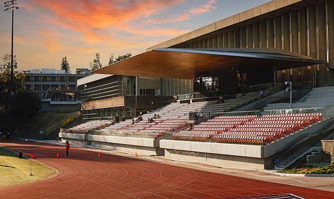 The new SFU Stadium at Terry Fox Field debuted with soccer last week and will host its first home football game on Saturday.
