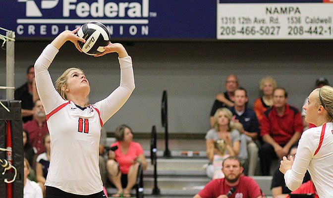 Northwest Nazarene's Hailey Cook was named GNAC Offensive Player of the Week and was one of eight GNAC players named to the D2 West Region Volleyball Showcase All-Tournament Team.