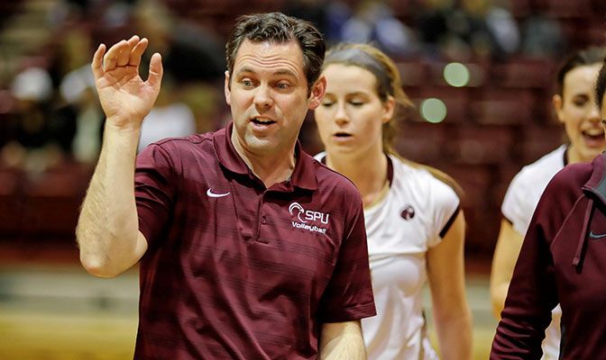 Chris Johnson finishes with a 192-136 record in 12 seasons as SPU head coach. He was named GNAC Coach of the Year four times. Photo by Andrew Towell.