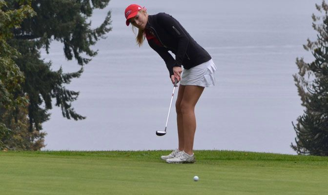 Jennifer Liedes was the only golfer to shoot under par at the Saint Martin's Invitational on Monday and Tuesday.