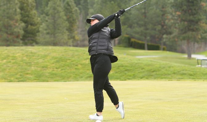 Sarah Shea recorded the best second-round score for Western Washington at the NCAA West Regional, shooting a 4-over-par 76. Photo by Shawn Toner.