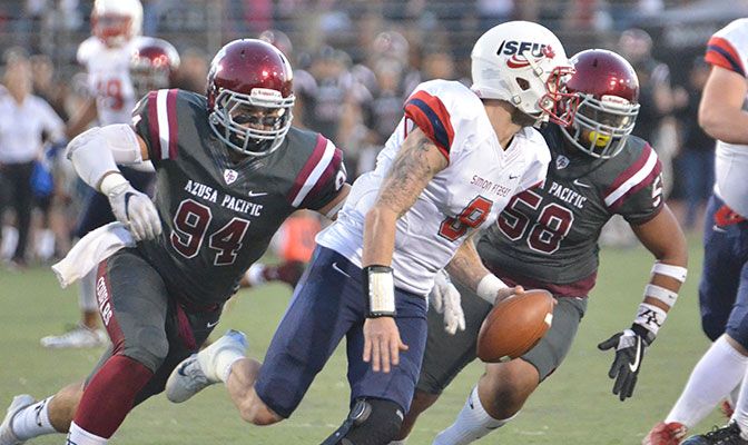 Azusa Pacific senior defensive end Jason Schwartz is one of 10 repeat selections to the All-Academic Team and one of five with a 3.8 GPA or better.