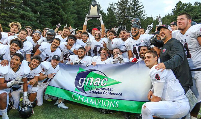 Central Washington completed a perfect 11-0 regular season with a 42-28 win at Humboldt State on Nov. 11. Photo by Thomas Allie.