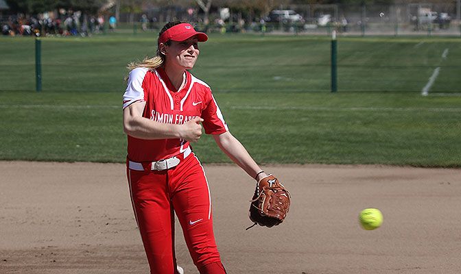 Sophomore Anissa Zacharczuk picked up all three wins in the circle for Simon Fraser in Arizona to earn GNAC Softball Pitcher of the Week honors.