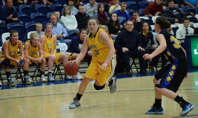 The Yellowjackets Alisha Breen ranks in the top five in the conference in scoring and rebounding.