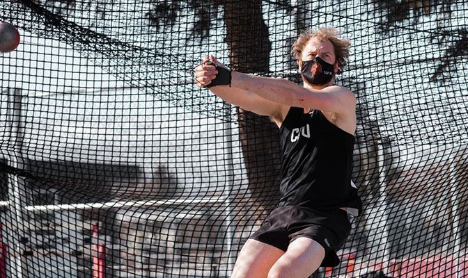 Andrew Harris' CWU-record mark of 196 feet, 7 inches in the hammer is No. 5 on the GNAC All-Time List and No. 17 in Division II this season.