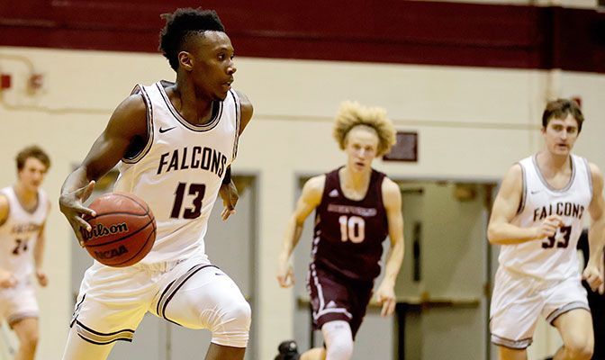 Divant'e Moffitt earned First Team All-GNAC and NABC All-West Region honors while averaging 17.1 points per game to lead the Falcons to the GNAC regular-season championship.
