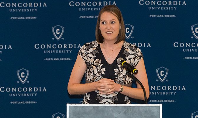 Lauren Eads was named Concordia's athletic director in 2018 after one year as an associate athletic director for the Cavaliers.