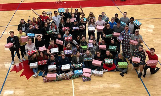 Operation Christmas Child provided 79 gift-wrapped boxes with toys, non-liquid hygiene items and school supplies to children overseas.