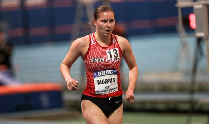 Amy Morris competed in the 3,000 meters and 5,000 meters at the 2020 GNAC Indoor Track and Field Championships, finishing in 14th place in the 5,000 with a time of 19:36.83.