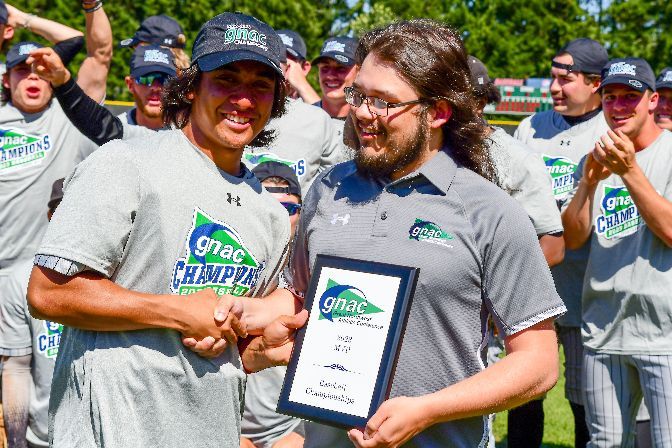 Western Oregon junior Levi Cummings was named the GNAC Championships MVP after being one of the most effective bats for the Wolves throughout the tournament.