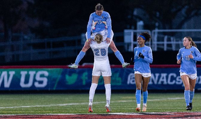 Western Washington punched its ticket to the GNAC Women's Soccer Championships final with a 2-1 win over Western Oregon. | Photo by Jacob Thompson