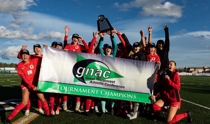 Simon Fraser defeated reigning Division II Champion Western Washington 2-1 in Ellensburg to win the program's first GNAC Women's Soccer Championships title. | Photo by Jacob Thompson