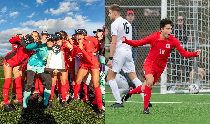 Simon Fraser swept the GNAC soccer titles on Saturday as the SFU men clinched the title in Burnaby while the SFU women won the GNAC Women's Soccer Championships in Ellensburg.