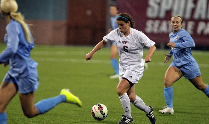 Laura Moore of Seattle Pacific (middle) is tied for 15th in the nation in assists per game.