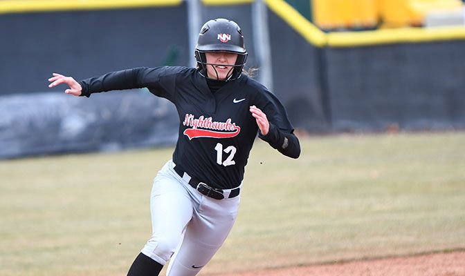 Northwest Nazarene's Madison Strickler was named the GNAC Softball Player of the Week after she went 8 for 12 in the Nighthawks' wins over Menlo and Willamette.
