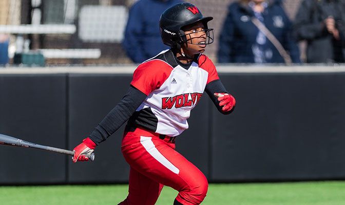 Sophomore Ayanna Arceneaux helped lead Western Oregon to a doubleheader sweep of Saint Martin's on Monday. She is third in the GNAC with a .463 batting average.