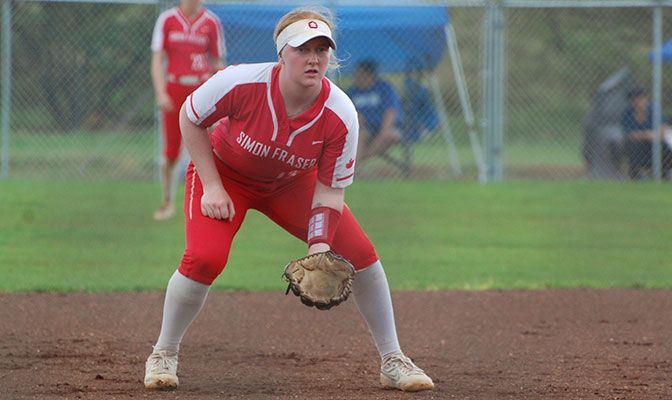 Simon Fraser's Cassidy Affeldt was named the GNAC Softball Player of the Week after batting .571 in four games in Hawaii.