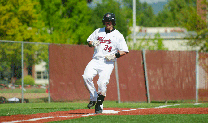 Kyle Sani hit a GNAC-record 18 home runs on the way to earning Player of the Year honors (Photo by Tim Miller).