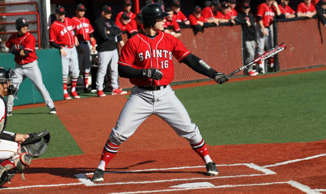 Saint Martin's junior Chandler Tracy launched his fifth home run of the season last weekend, and is now in third place in the GNAC record books with 25 career long balls.