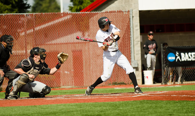 Western Oregon sophomore first baseman Nathan Etheridge has been on fire at the plate and in the field, batting .406 and handling all 65 of his chances without an error over his last eight GNAC games.