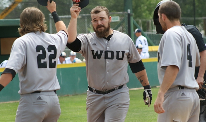 First baseman Trevor Podratz hit a three-run home run in the first inning, proving to be all Western Oregon needed in its 18-1 victory.