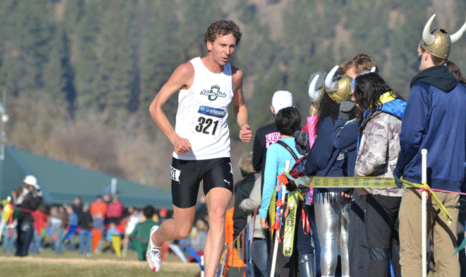 Tabor Stevens led Adams State to men's team title Saturday (Photo by Kyle Terwillegar).