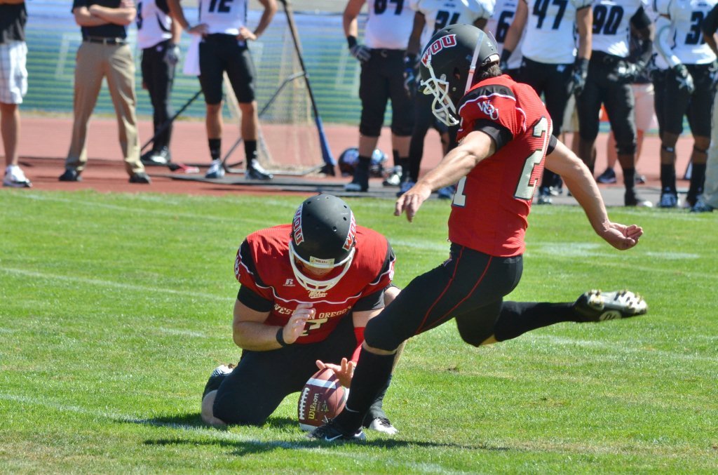 Kicker Kelly Morgan of Western Oregon was one of seven players who earned academic honors for the third time.