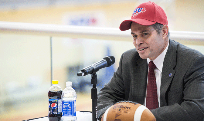 Jacques Chapdelaine has been named SFU's head football coach (Photo by Greg Ehlers)