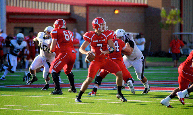 Dixie State quarterback Griff Robles had 401 yards in total offense and accounted for six touchdowns in 49-24 win Saturday.