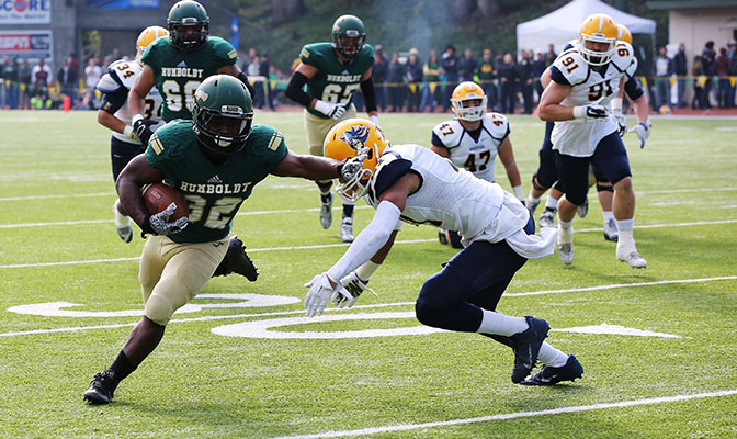 Running back Ja'Quan finished with 246 rushing yards against Augustana, breaking the GNAC single season rushing record in the process.
