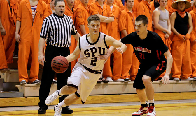 David Downs (2) is one of four SPU players named to the GNAC's pre-season all-conference team.