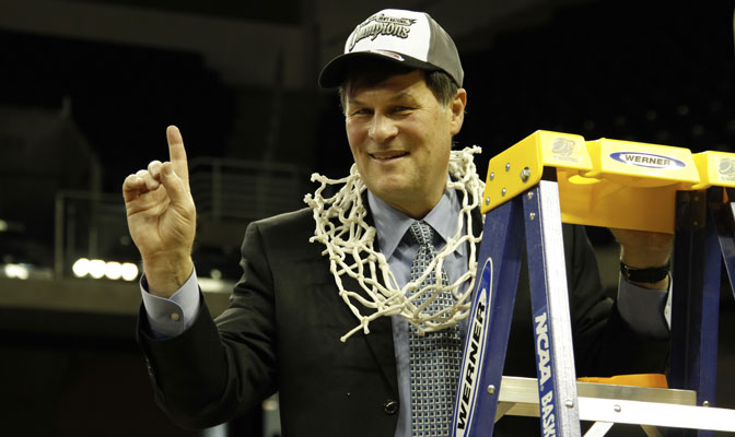 Jackson won 518 games with the Vikings, the last of which resulted in the 2012 NCAA crown and post-game net-cutting cermonies.