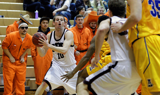 Seattle Pacific's Riley Stockton (10) was selected to the 2013-14 GNAC preseason all-confernce team.