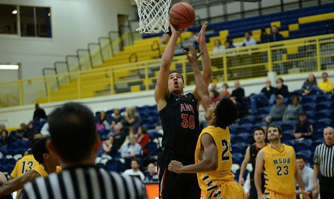 Freshman David Shedrick came off the bench to score seven points and also had three rebounds and two steals Thursday as NNU kepted alive its hopes to earn a first-round bye.