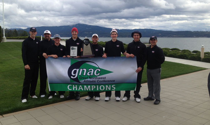 NNU won a dramatic playoff victory over Saint Martin's at the 2013-14 GNAC Men's Golf Championships at the Coeur d'Alene Resort.