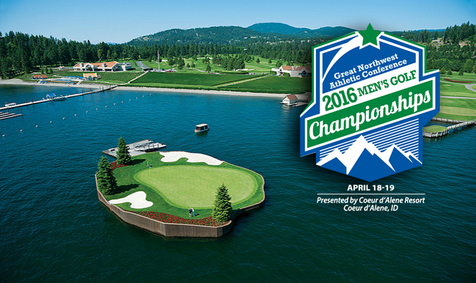 The GNAC Golf Championships will be played at the Coeur d'Alene Resort, featuring the floating green.