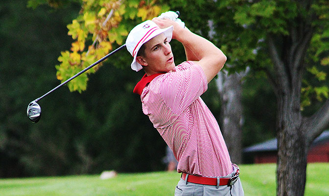 Northwest Nazarene's Michael Delie set a school record with a round of 5-under-par 67 at the Crusaders-Coyotes Dual.