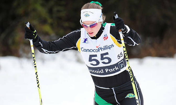 Patricia Sprecher is a nordic skier for Alaska Anchorage and has been named to the USCSA All-Academic team for two-straight years.
