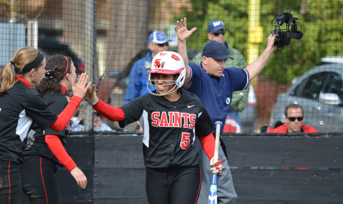 Joslyn Eugenio had a team-high five RBI as Saint Martin's won three of four games to earn GNAC Team of the Week honors.