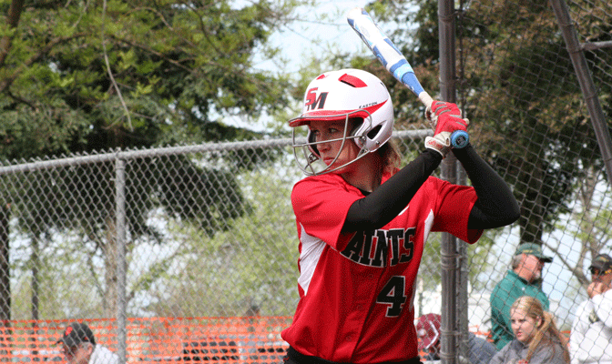 McGladrey batted .394 for the Saints.  She led the GNAC in runs scored with 55 and in doubles with seven.  She also hit seven home runs.