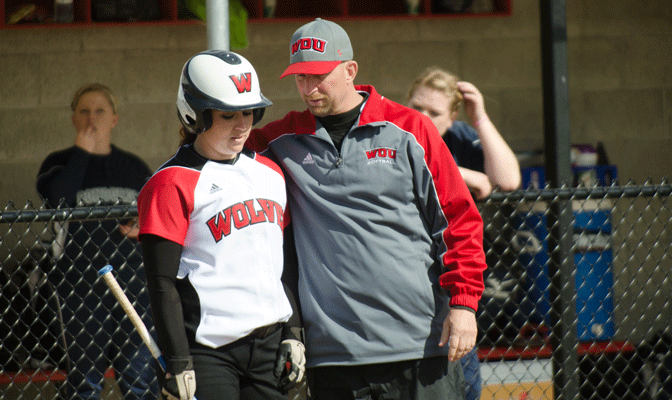 Lonny Sargent (right)  led WOU to the conference regular-season title this spring.